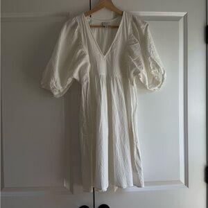 a new day White Puff Sleeve Mini Dress